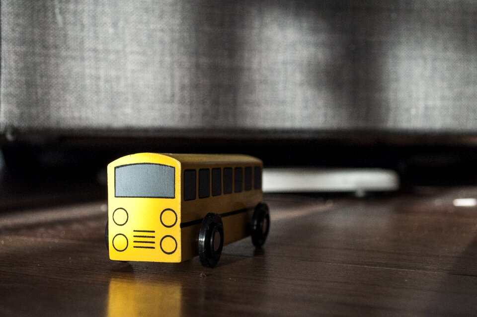 Model bus yellow
