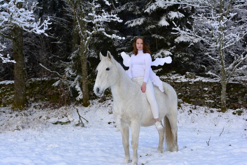 Horse riders white