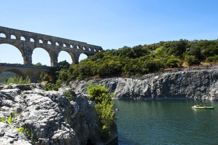 Roman bridge aqueduct river