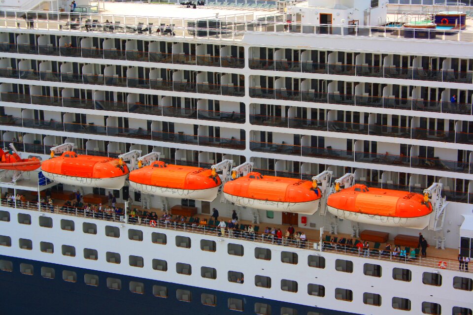 Water transport cruise tourists port