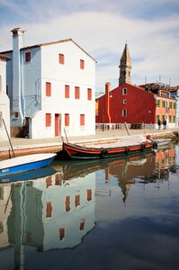 Houses colorful channel