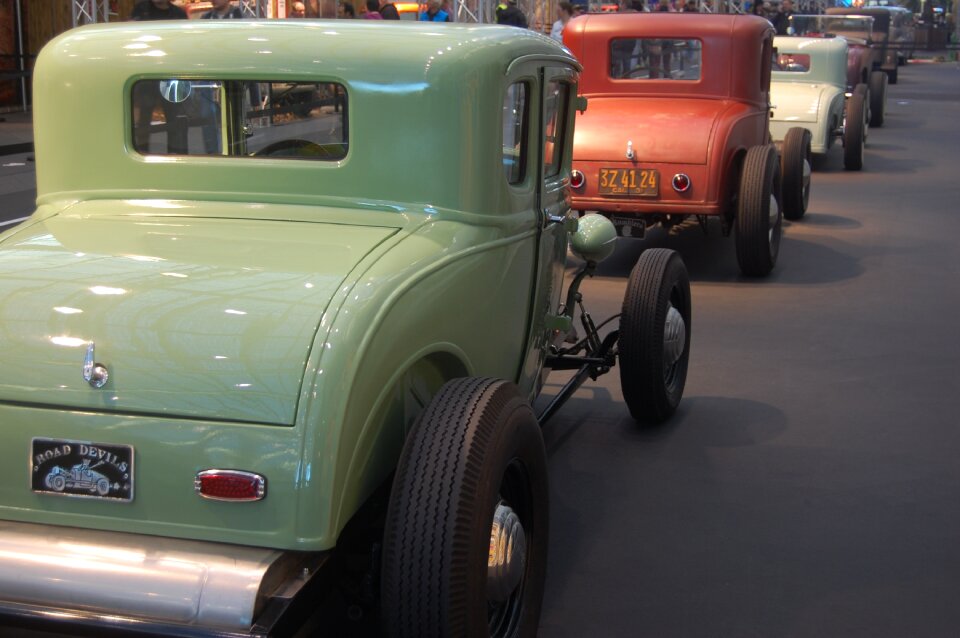 Oldtimer traffic jam classic