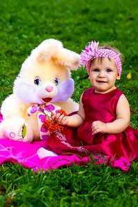 The little girl emotions smile