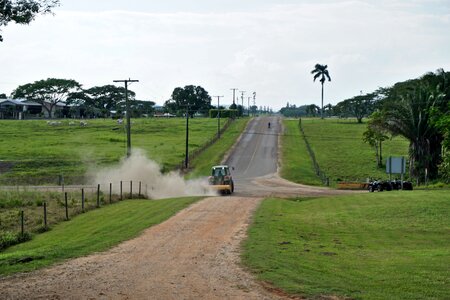 Cleaning machine road