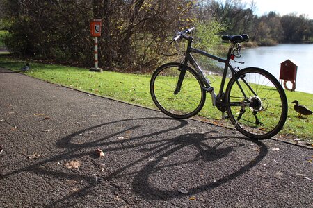 Bicycles wheel lake
