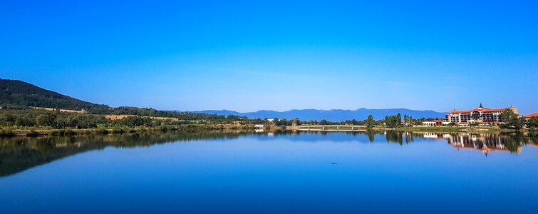 Blue sky blue landscape