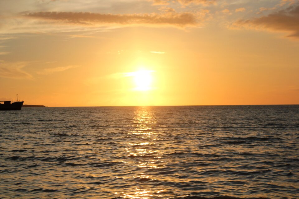Sun sky sunset beach