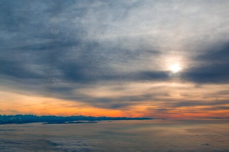 Sky aircraft sunset photo