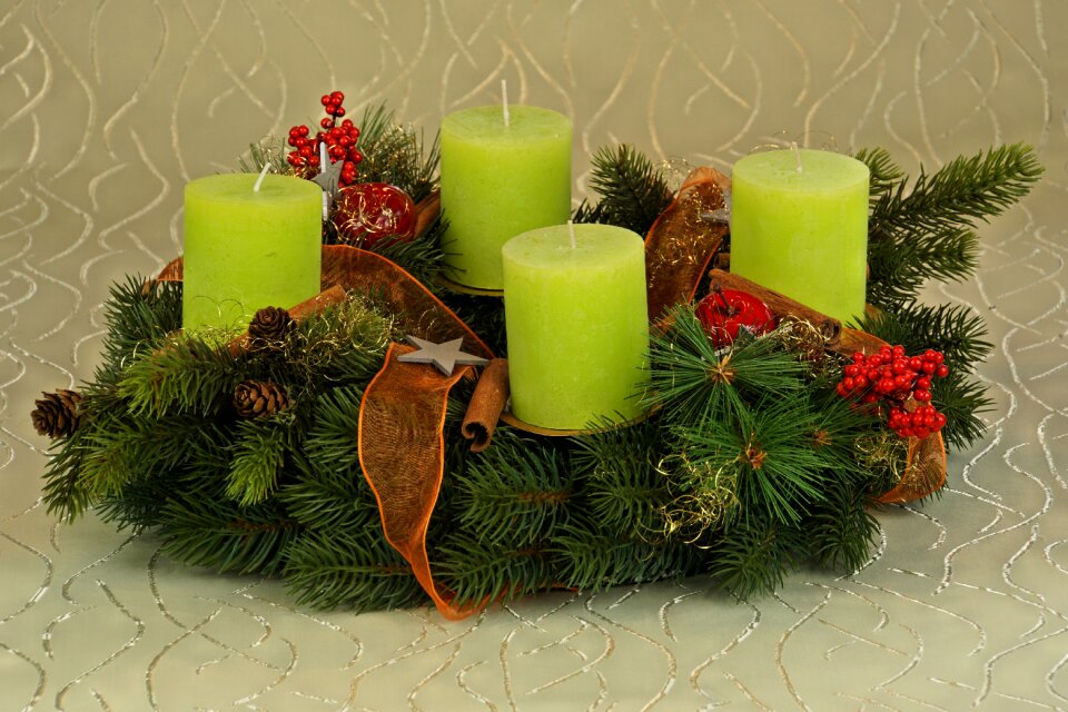 Candle christmas contemplative
