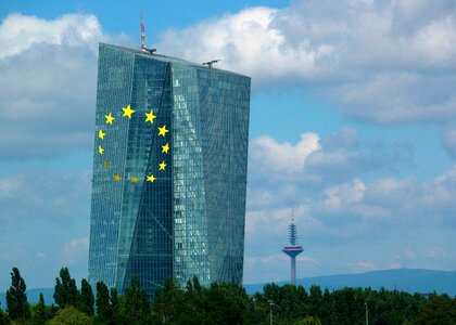 Glass facade building frankfurt photo