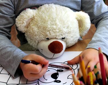 Drawing children coloring photo
