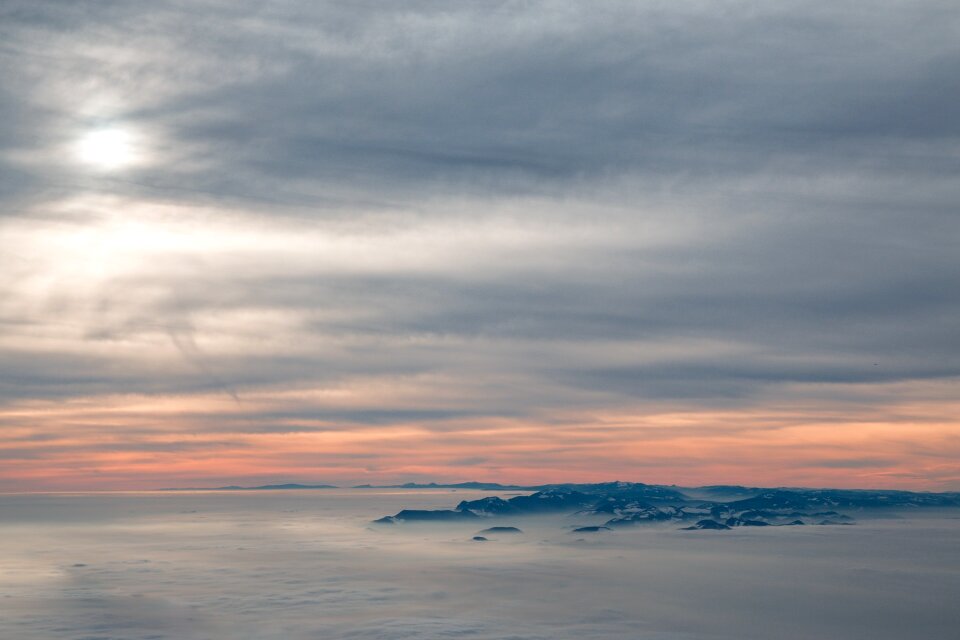 Sky aircraft sunset
