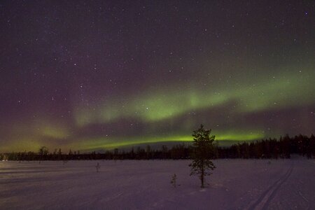 Aurora borealis night finland