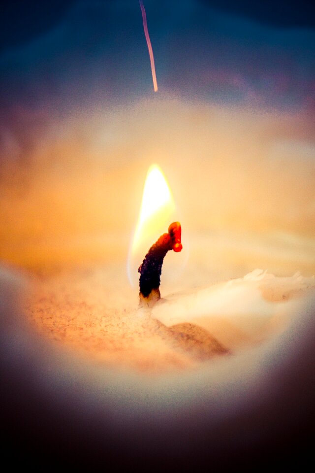 Flame mood contemplative