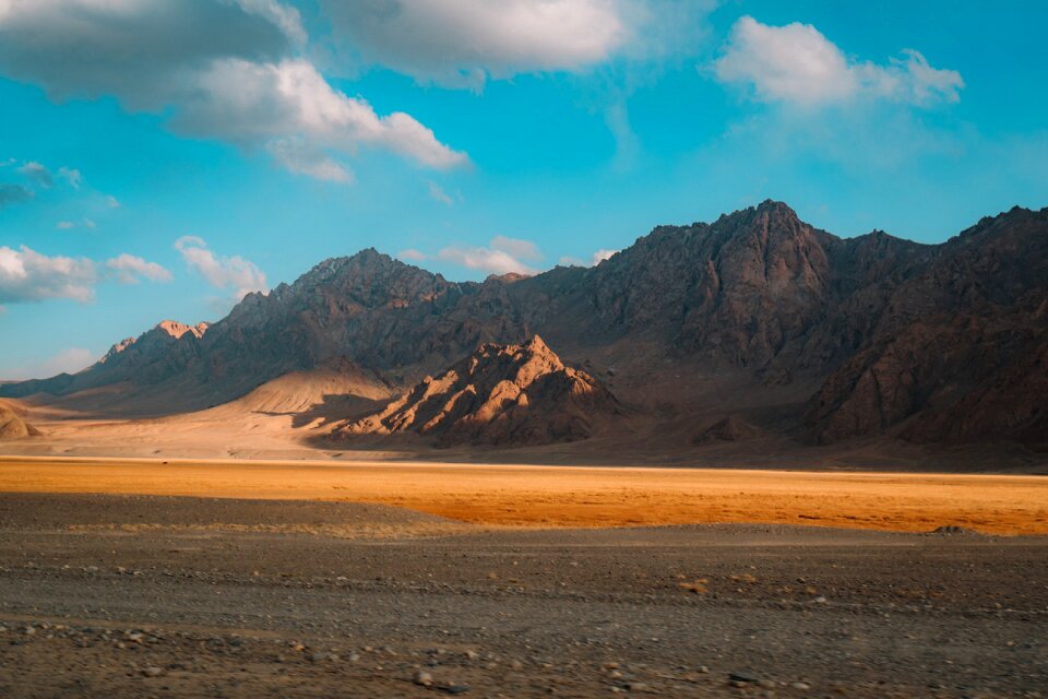 Landscape mountain sky clouds holiday