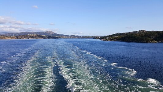 Ship travel landscape sea photo