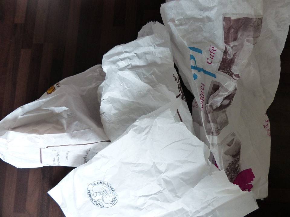 White garbage waste