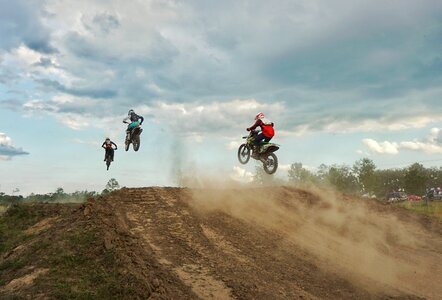 Ramping riders dust
