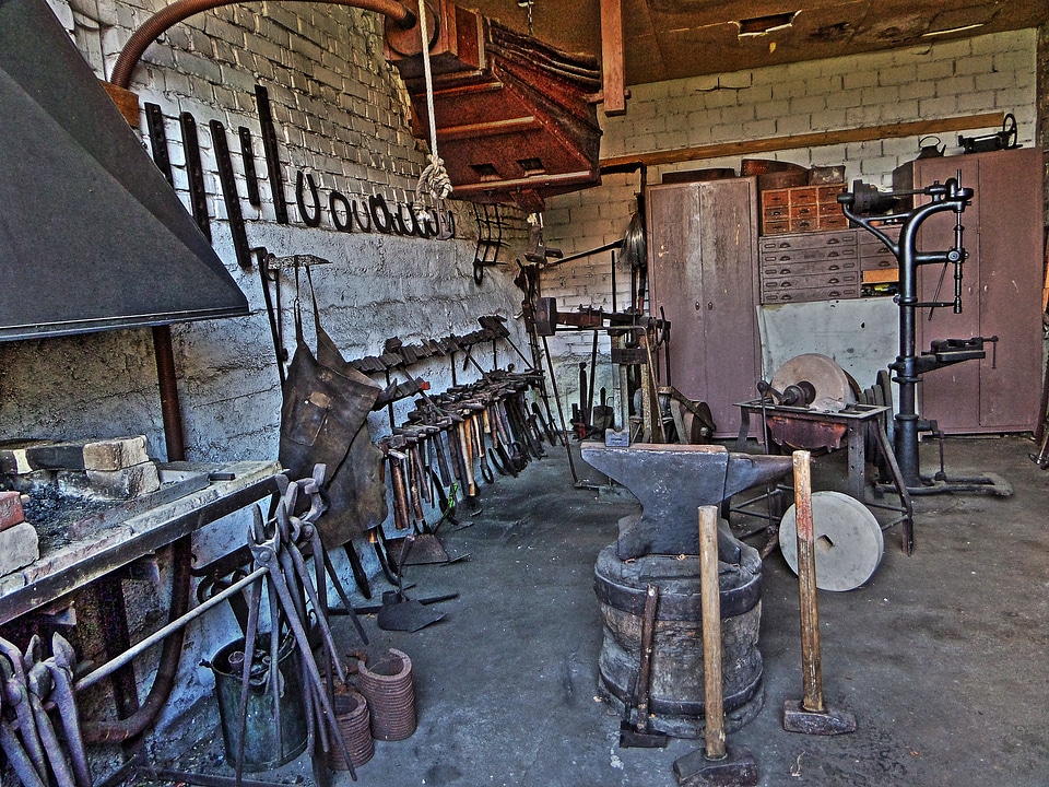 Museum blacksmith anvil