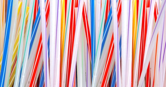 Decorate colors plastic straws