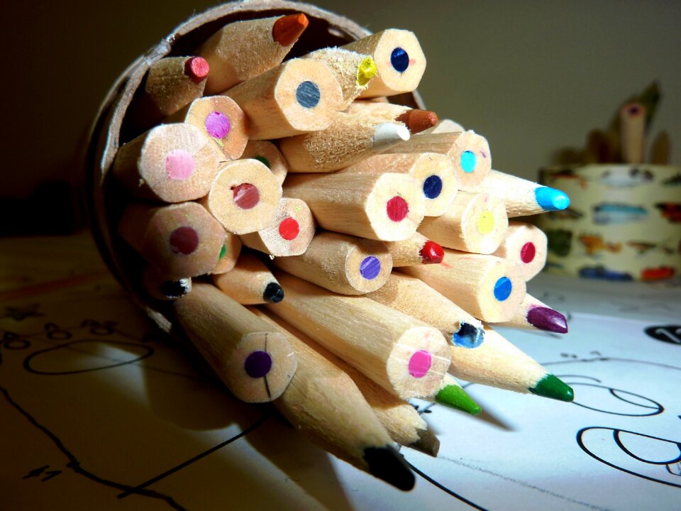Color colour pencils colorful