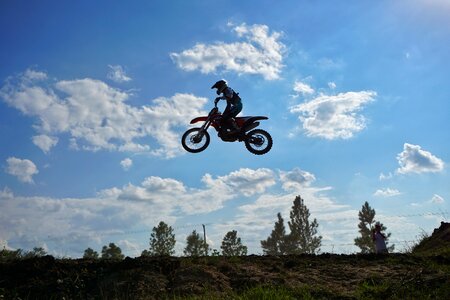 Dirt bike track ramp photo