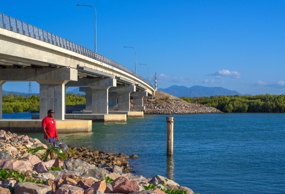 Overpass bridge local beach fishing