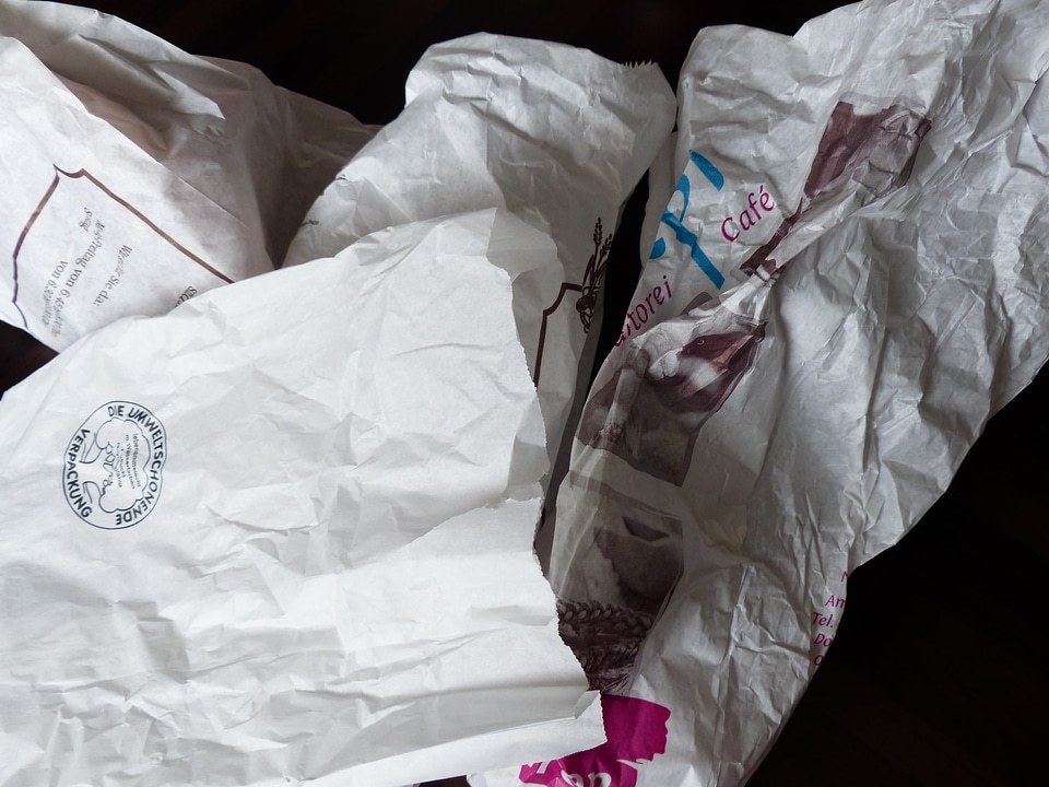 White garbage waste