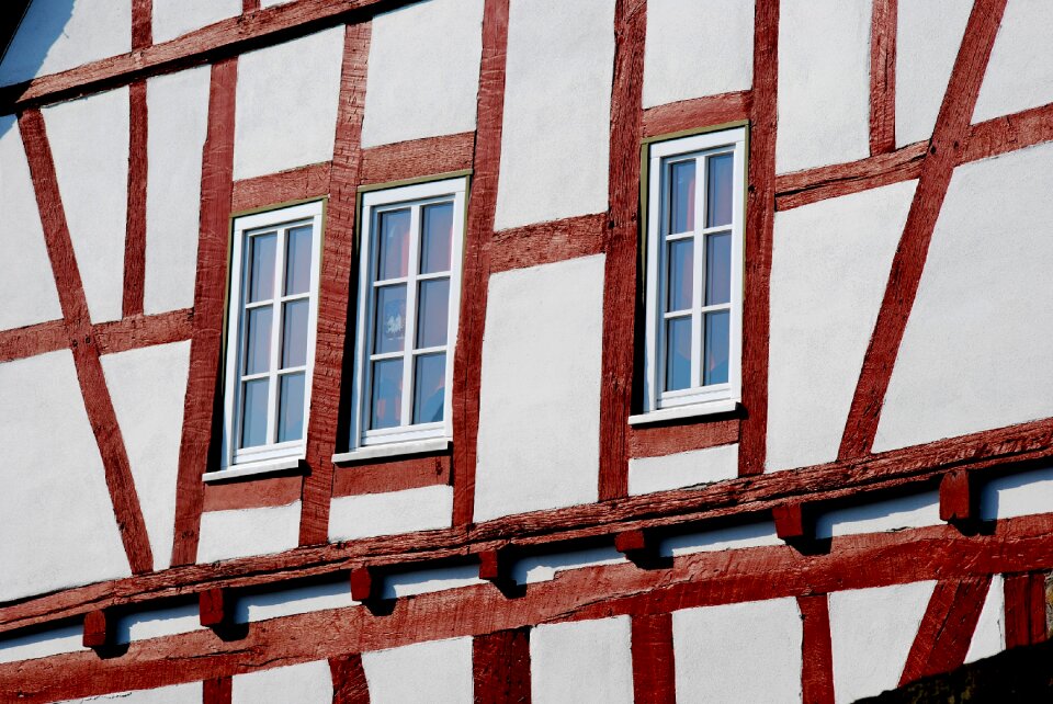 Historic center fachwerkhaus facade