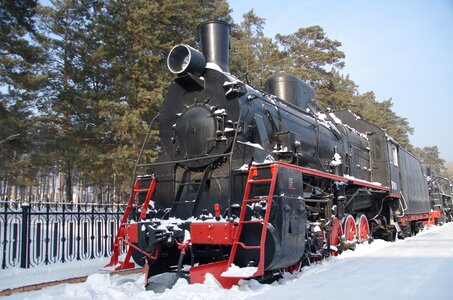 Historically locomotive snow photo
