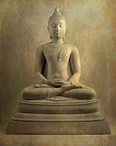 Old style brown buddha photo