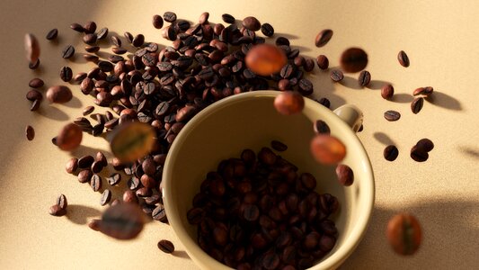 Grain coffee beans roasted coffee photo
