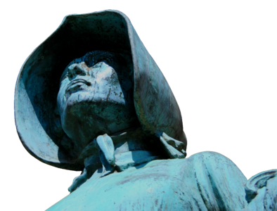 Sculpture beautiful woman monument