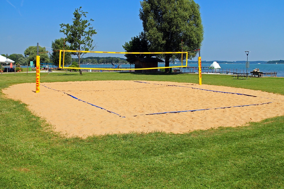 Beach volleyball volleyball field volleyball net