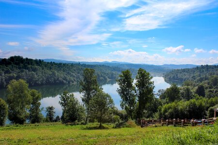 Top view mountains nature photo