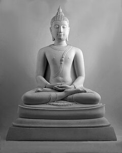 Black and white gray buddha photo