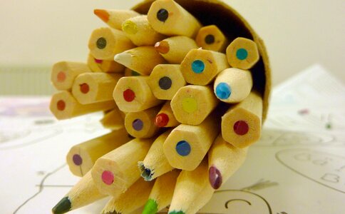 Color colour pencils colorful photo