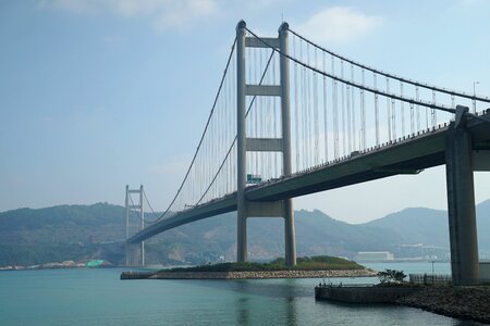 Suspension bridge hong kong connection photo