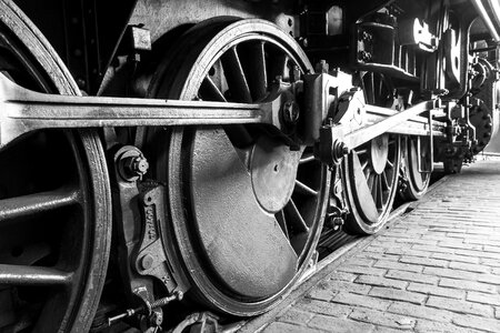 Steam locomotive locomotive black white