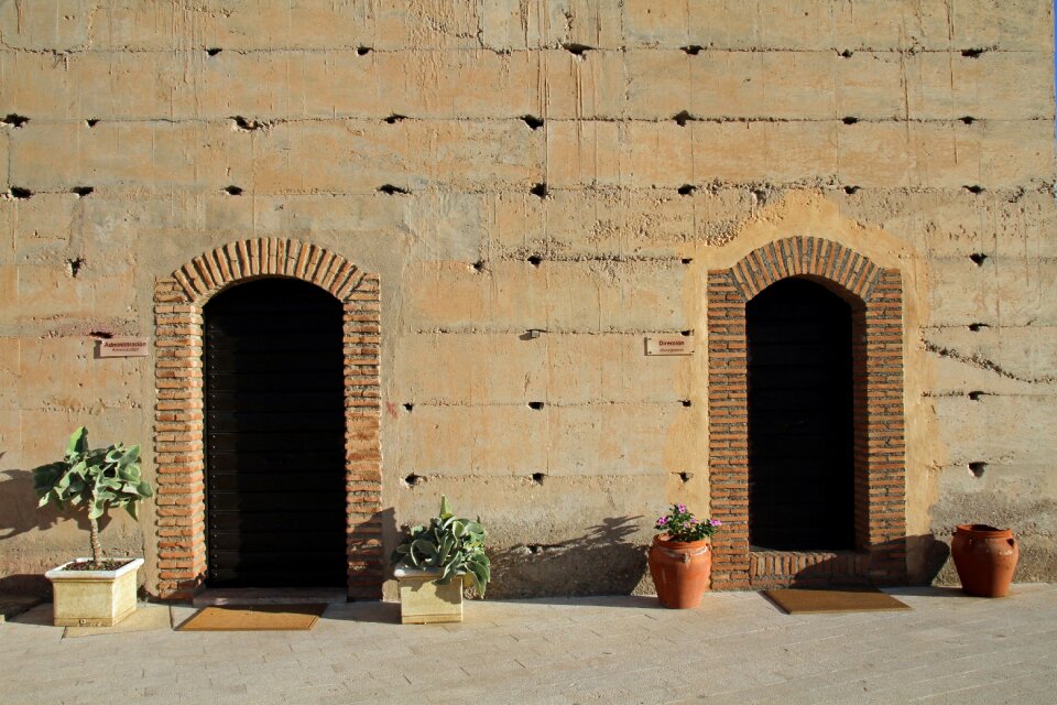 Geometric pattern entrance