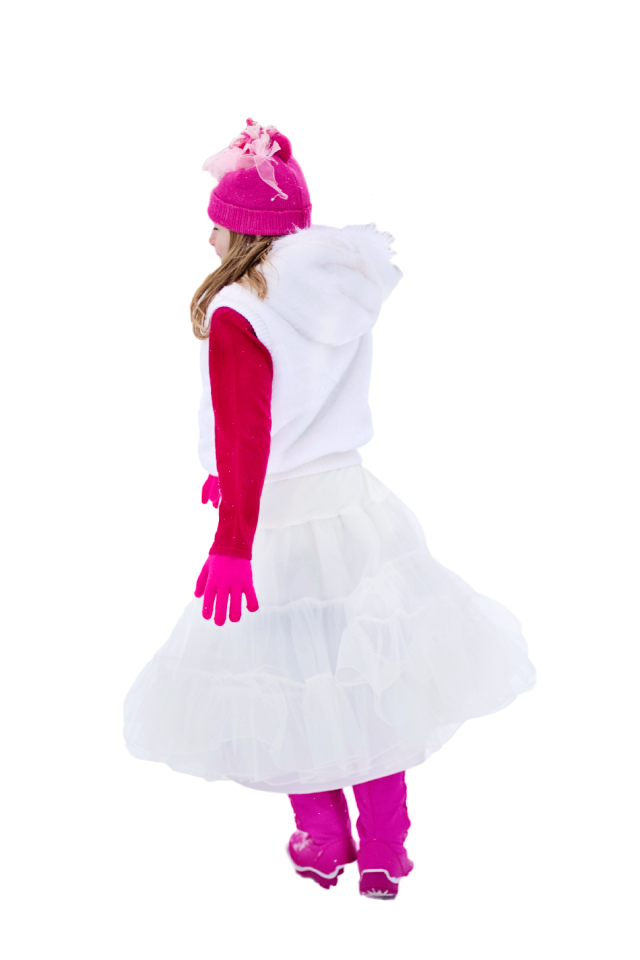 Hot pink walking winter