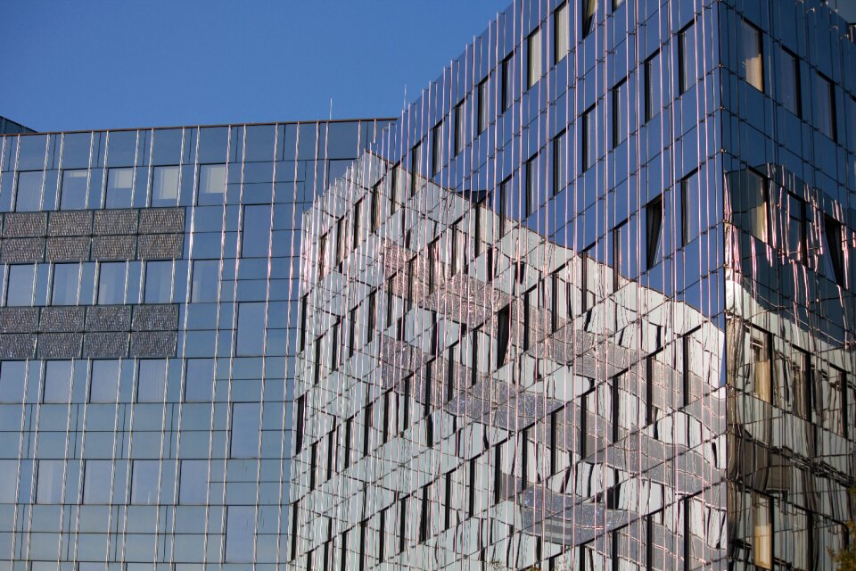 Capital building glass facade photo