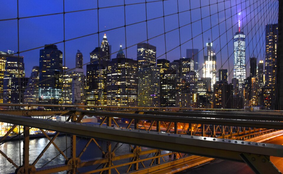 New york night evening photo