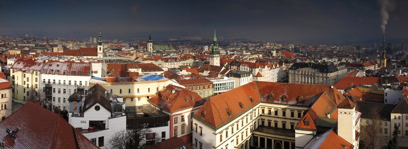 Panorama brno czech republic view photo