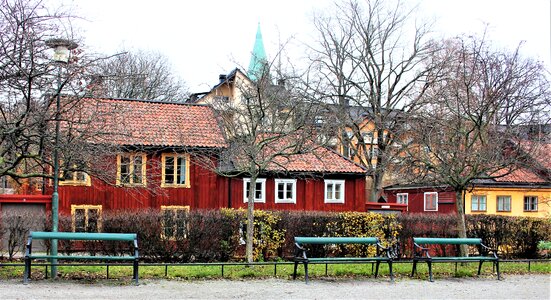 Wooden house facade house photo