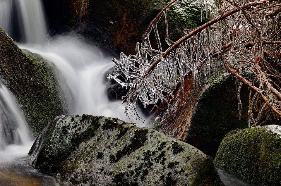 Winter ice winter creek photo