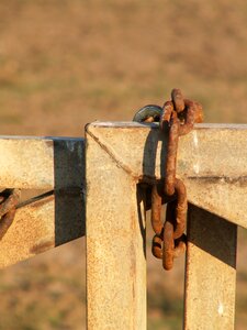 Metal lock entrance photo