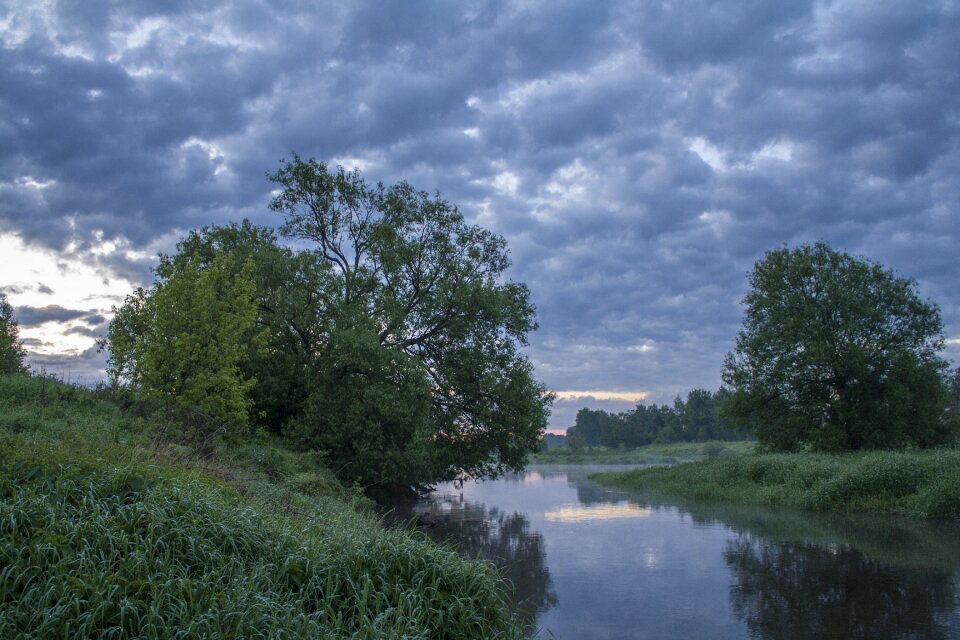 City sky water