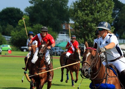 Ball horseback