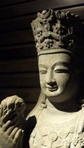 Buddhism white statue monument